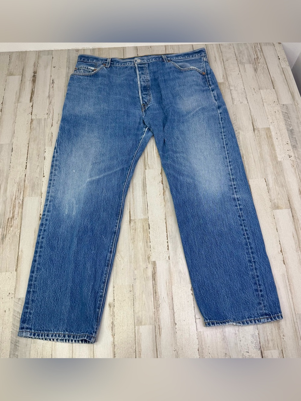 Vintage Levis 501 Pants Jeans Men 40x30 Denim Stretch Blue Straight